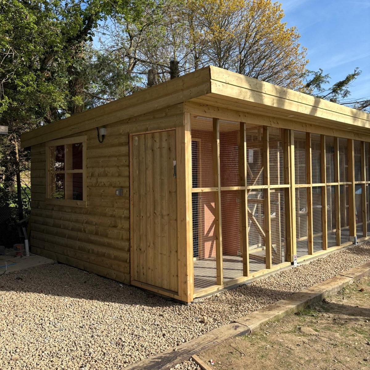 Exterior of the purpose-built Topcats Cattery